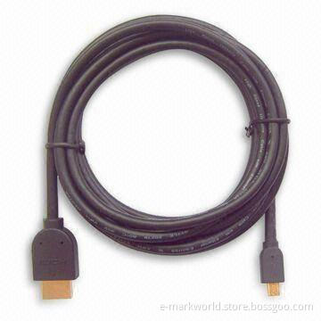 Am/Micro HDMI Cable with Gold Plating and 6ft Length